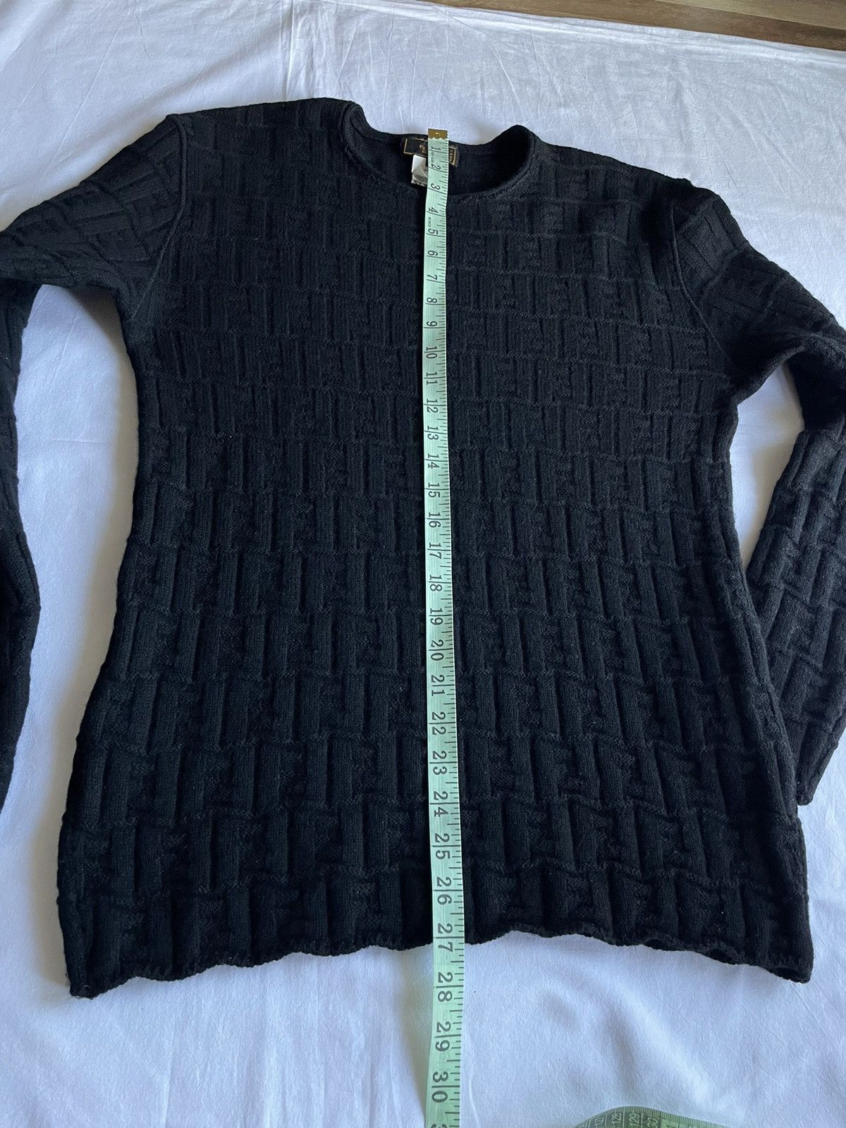 Fendi × Vintage VINTAGE FENDI MONOGRAM 100% WOOL SWEATER Size US L / EU 52-54 / 3 - 17 Thumbnail