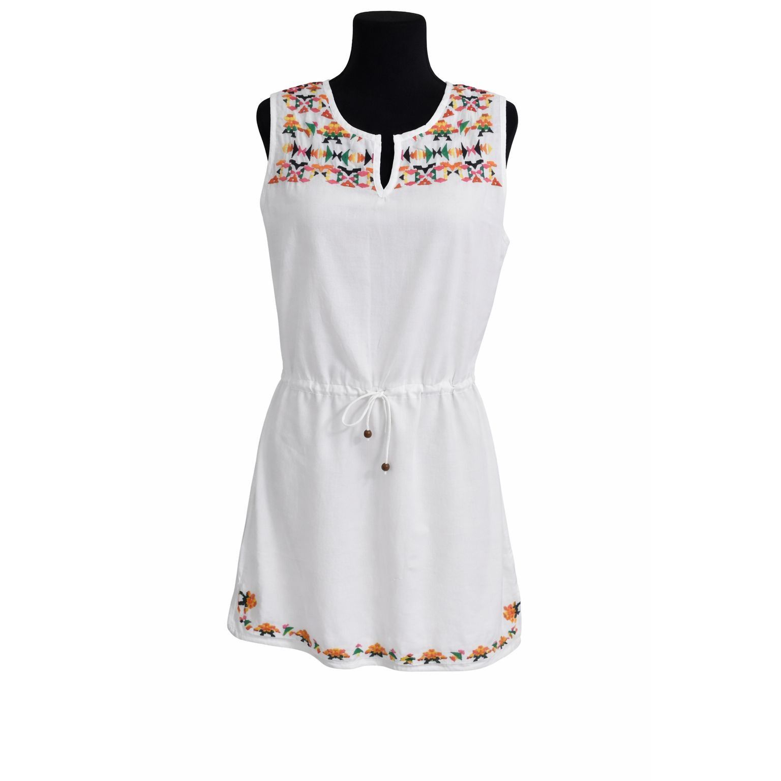 Other Sand & Spirit Boho Embroidered Mini Dress White Sundress L Size L / US 10 / IT 46 - 2 Thumbnail