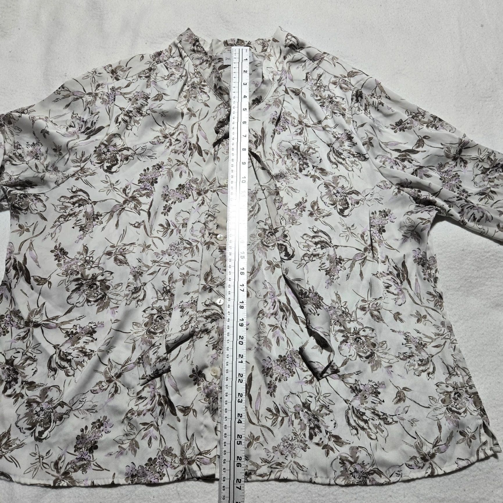 Vintage Jaclyn Smith Shirt Button Floral White Women's Plus Size 24W Size 4XL / US 24-26 - 5 Thumbnail