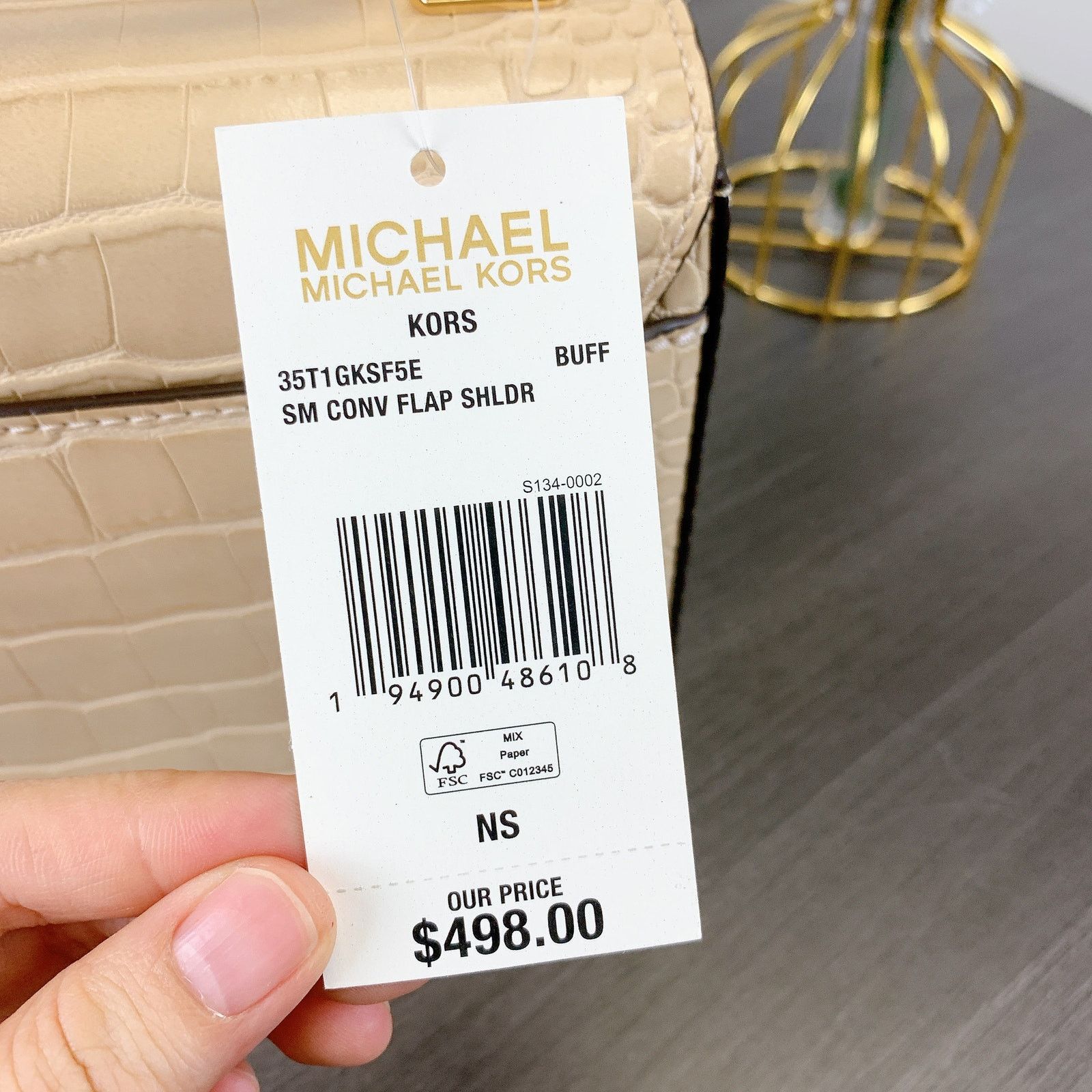 Michael Kors MICHAEL KORS 35T1GKSF5E KORS SMALL CROSSBODY BAG BUFF Size ONE SIZE - 9 Thumbnail