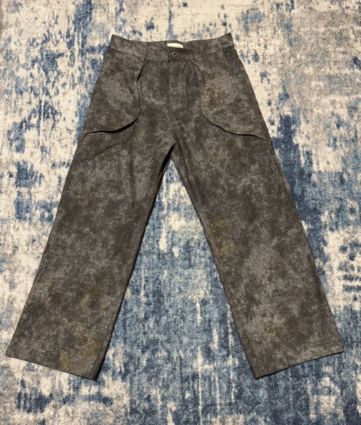 Handmade Nelson Nemo Rusty Blob Army Pants Size US 34 / EU 50 - 2 Thumbnail
