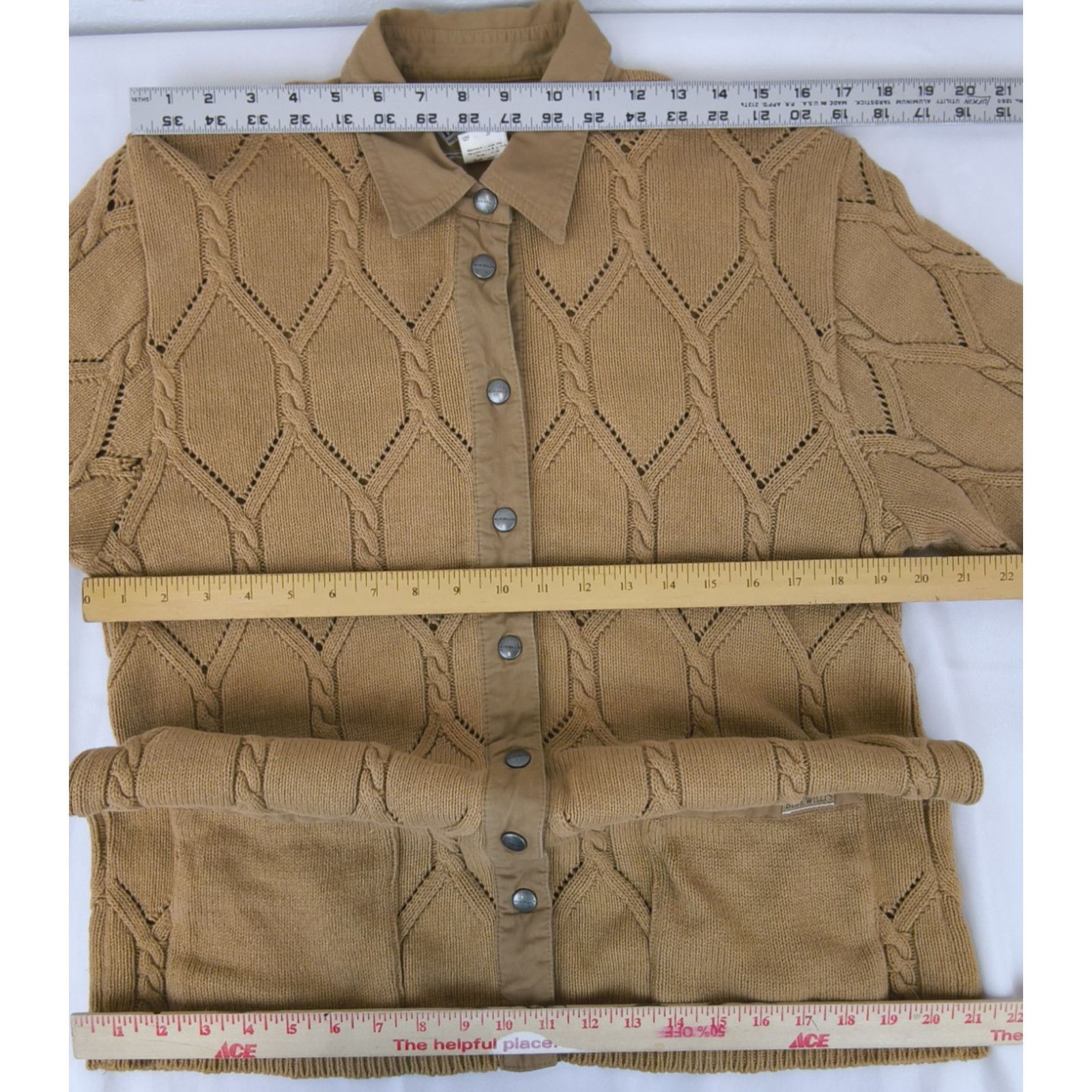 Other Blue Willi's Denmark Cardigan Women's M Beige 100% Cotton Size M / US 6-8 / IT 42-44 - 14 Thumbnail