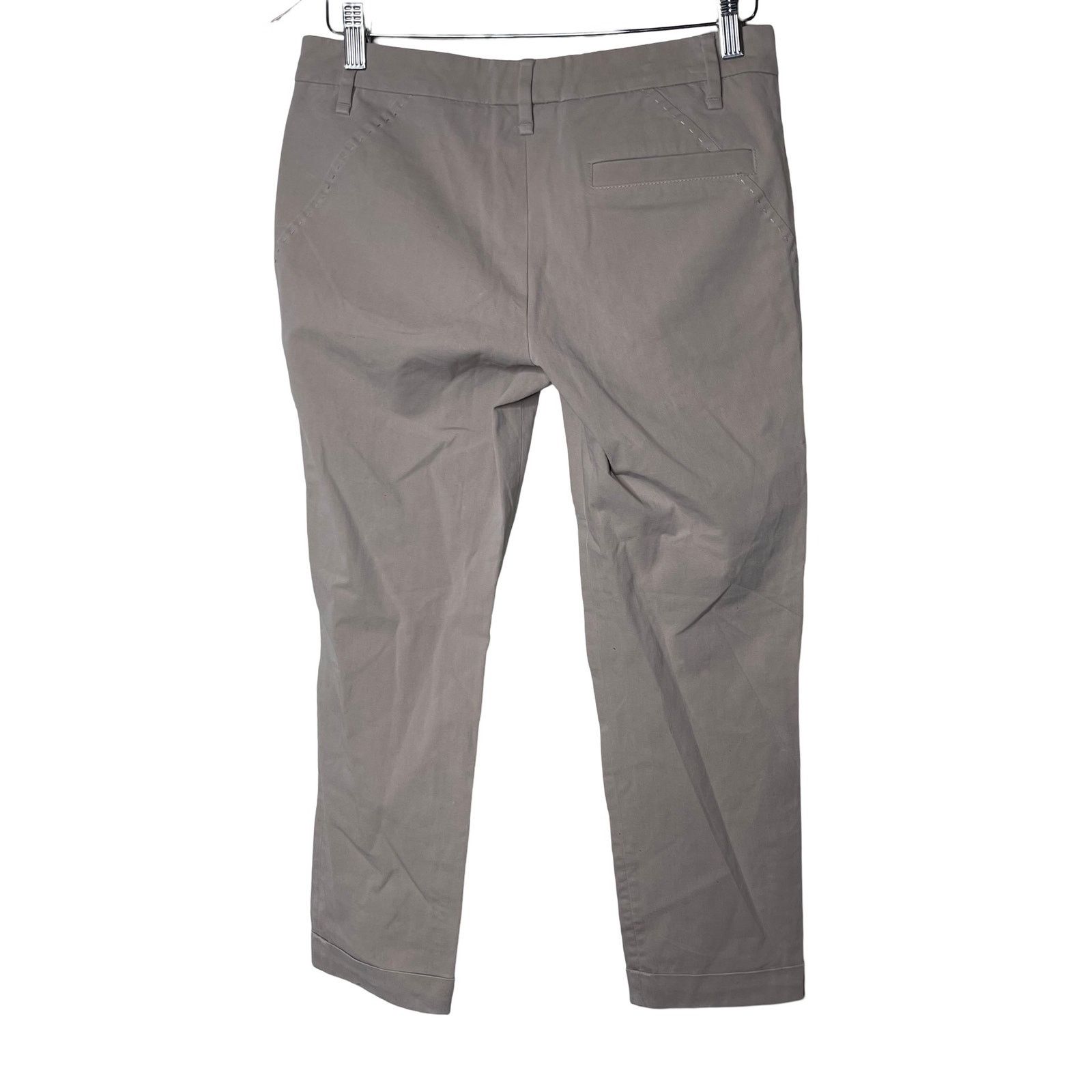 Brunello Cucinelli Brunello Cucinelli Pixie Straight Ankle Pants Gray 4 Size 27" / US 4 / IT 40 - 2 Thumbnail