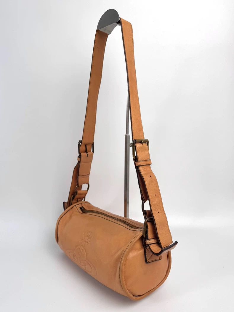 Vivienne Westwood Vivienne Westwood Powder orange leather cylinder bag Size ONE SIZE - 3 Thumbnail