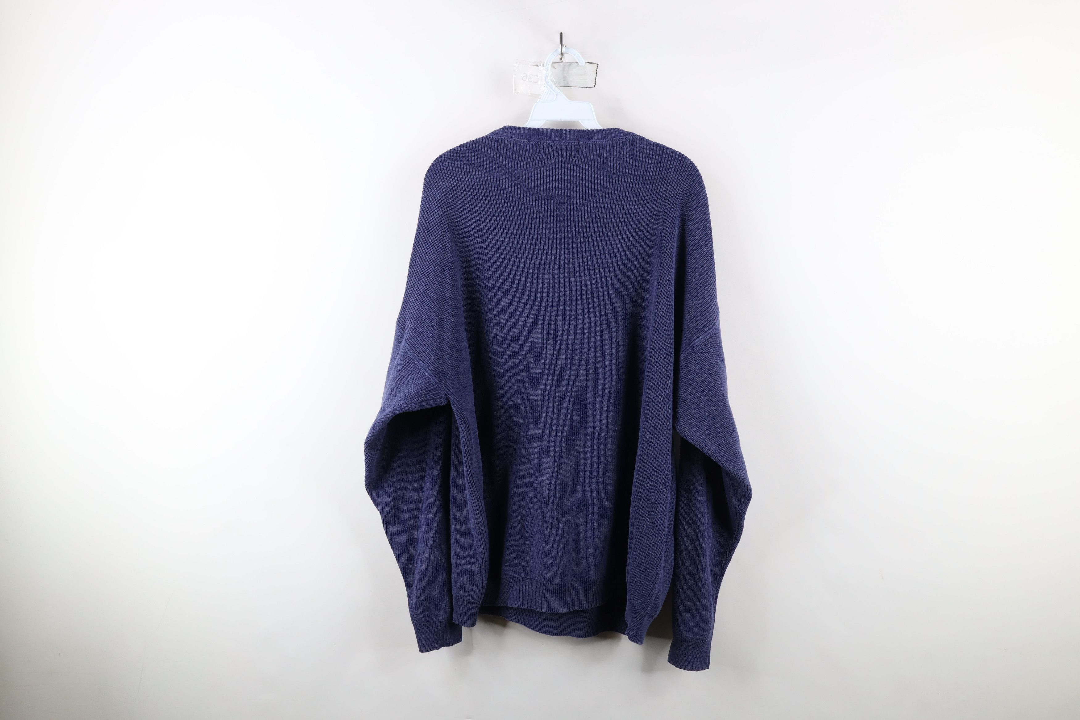 Eddie Bauer × Vintage Vintage 90s Eddie Bauer Cotton Ribbed Knit Crewneck Sweater Size US L / EU 52-54 / 3 - 8 Thumbnail