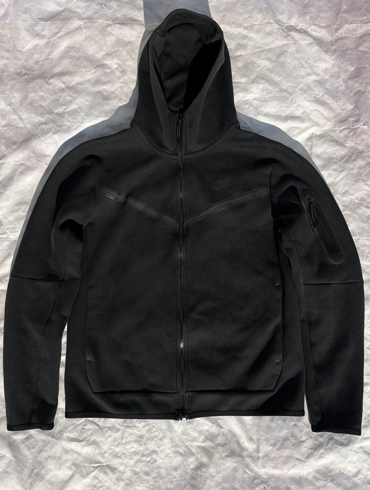Nike Tech Fleece Windrunner Hoodie Small Black Y2K Swoosh