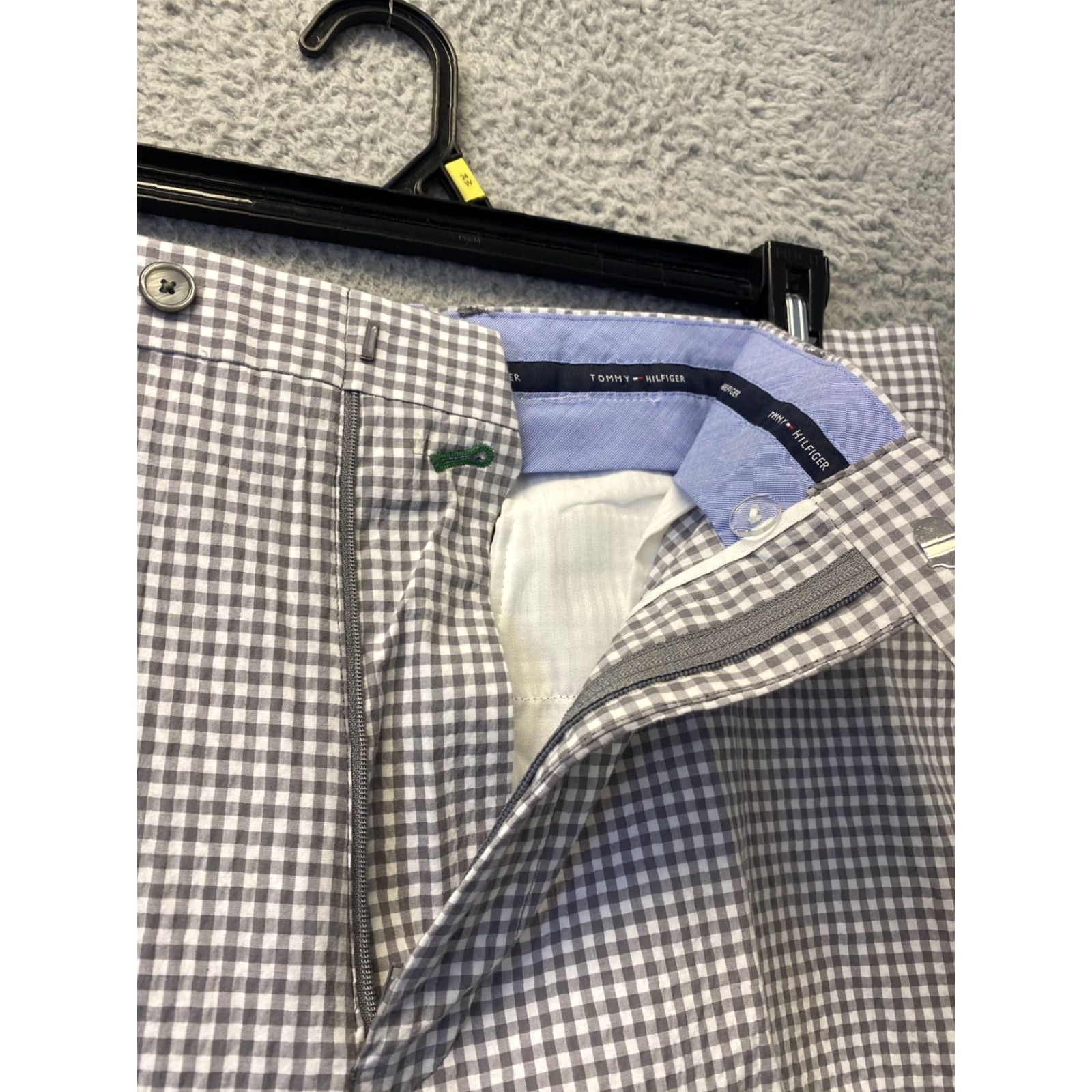 Tommy Hilfiger VINTAGE Tommy Hilfiger Men’s Dress Pants Gray Plaid 36W 32L Inseam 32 Dry Clean Only Mens Pants Size US 36 / EU 52 - 3 Thumbnail