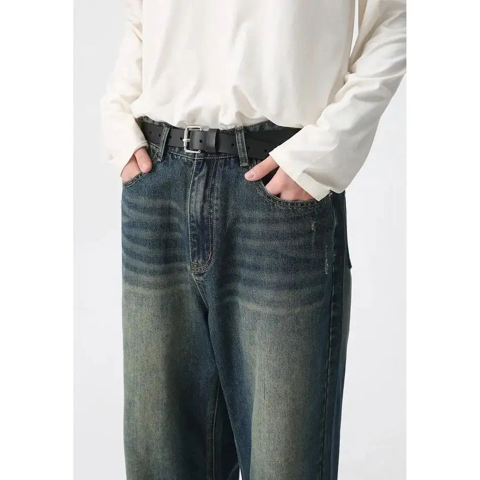 Japanese Brand Retro loose straight leg jeans Size US 32 / EU 48 - 4 Thumbnail