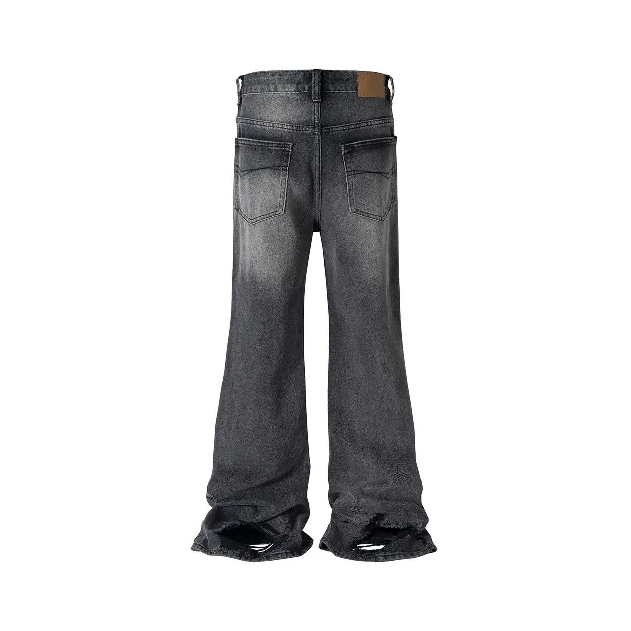 Jean × Vintage Washed Faded Black Grey Baggy Jeans Size US 32 / EU 48 - 2 Thumbnail