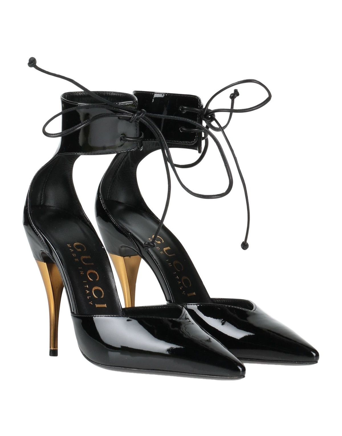Gucci 105mm patent leather pumps