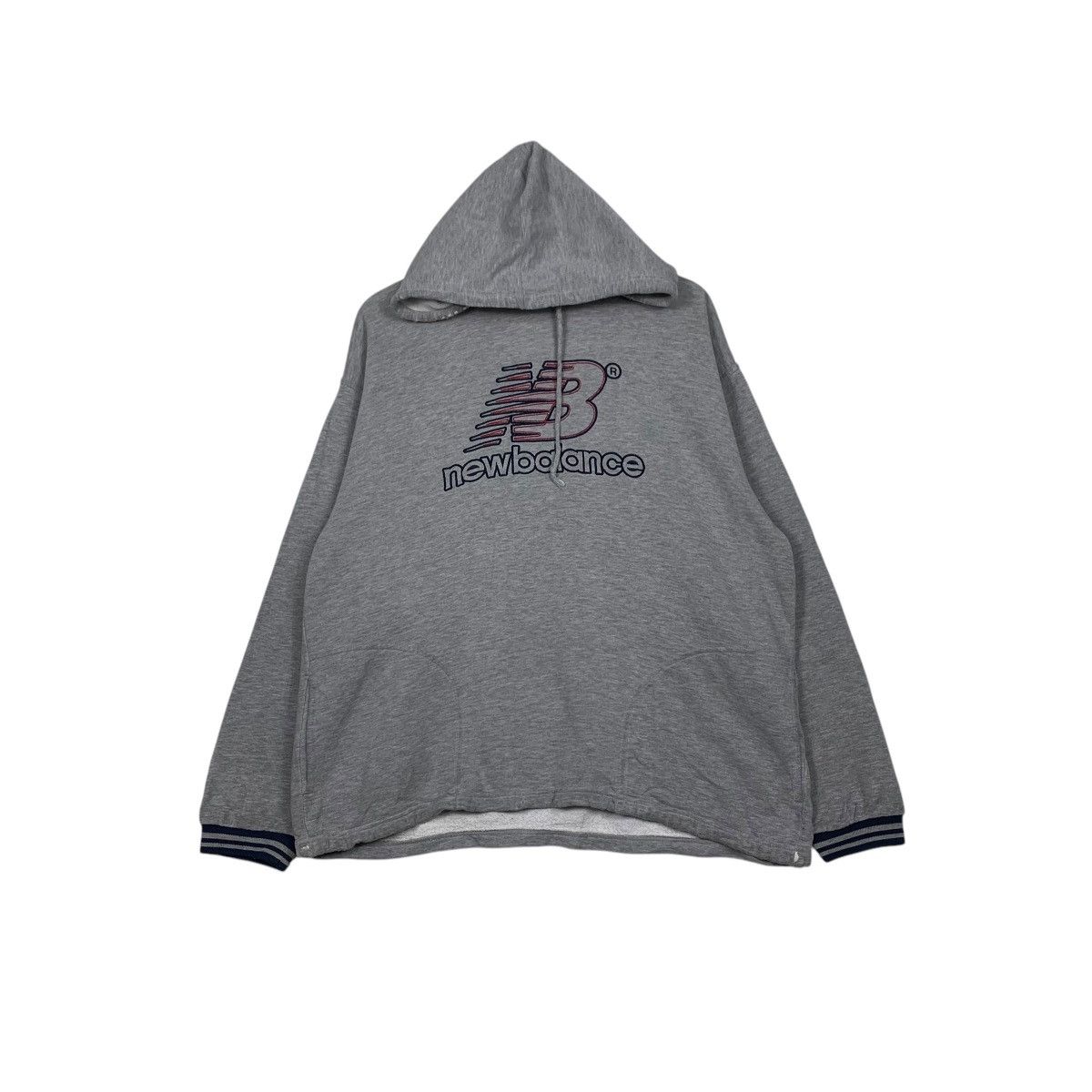 New Balance Vintage NEW BALANCE Big Logo Pullover Hoodies #1594-C71 Size US L / EU 52-54 / 3 - 1 Thumbnail