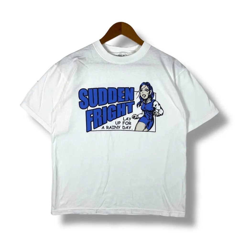 Vintage Vintage 00s SUDDEN FRIGHT Lay Up For A Rainy Day Graphic Tee Size US M / EU 48-50 / 2 - 1 Thumbnail