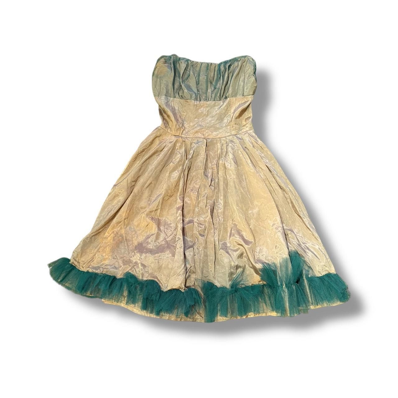 Designer Women's Handmade Vintage Dress Green Dress Size M / US 6-8 / IT 42-44 - 1 Thumbnail