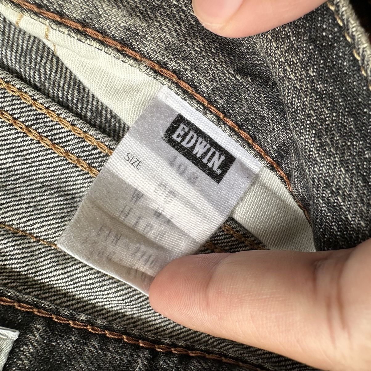 Japanese Brand W36🔥Vintage Edwin Black Distressed Faded Denim Jean Pant Size US 36 / EU 52 - 8 Thumbnail