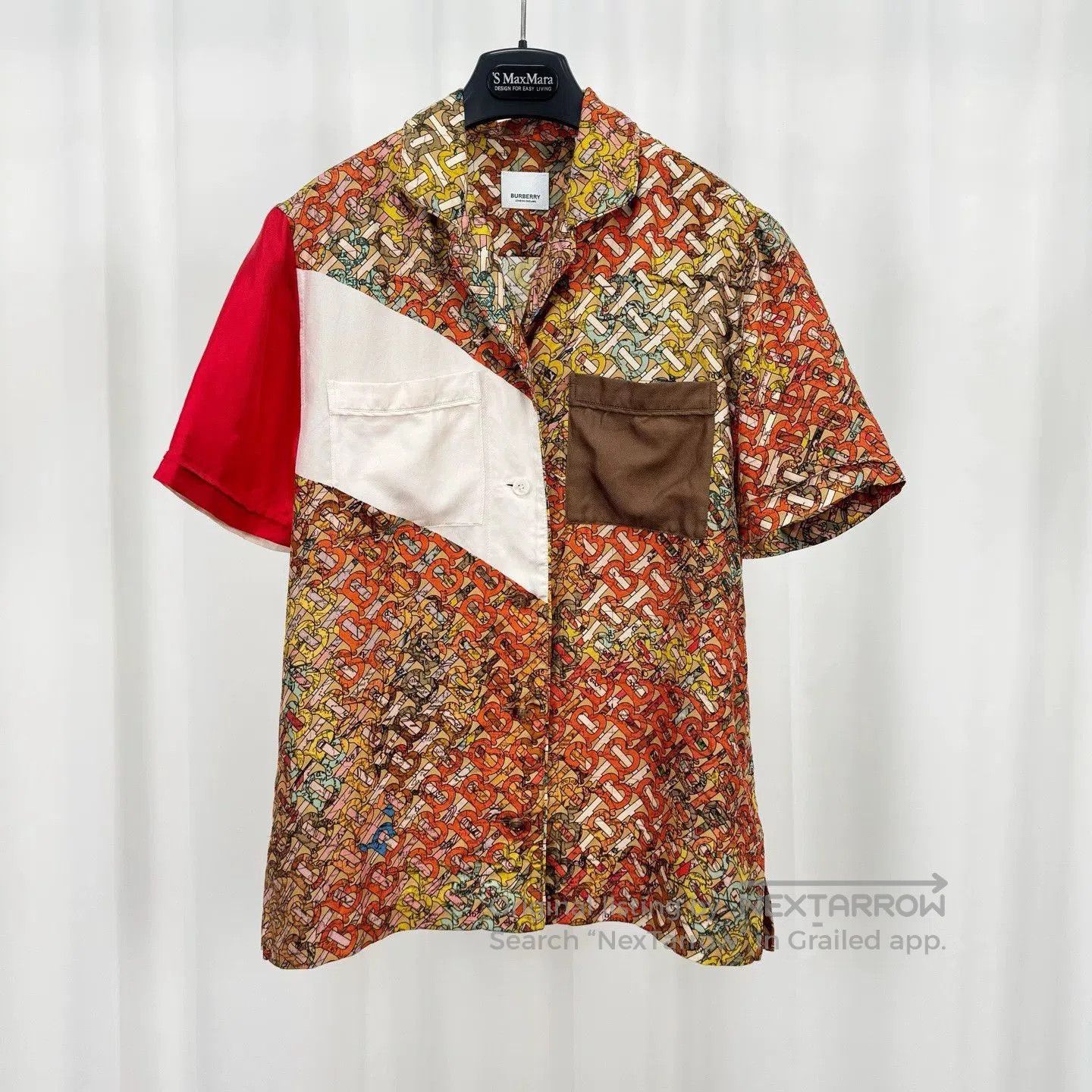 Burberry burberry colorful silk short sleeve shirt. Size XS / US 0-2 / IT 36-38 - 1 Thumbnail