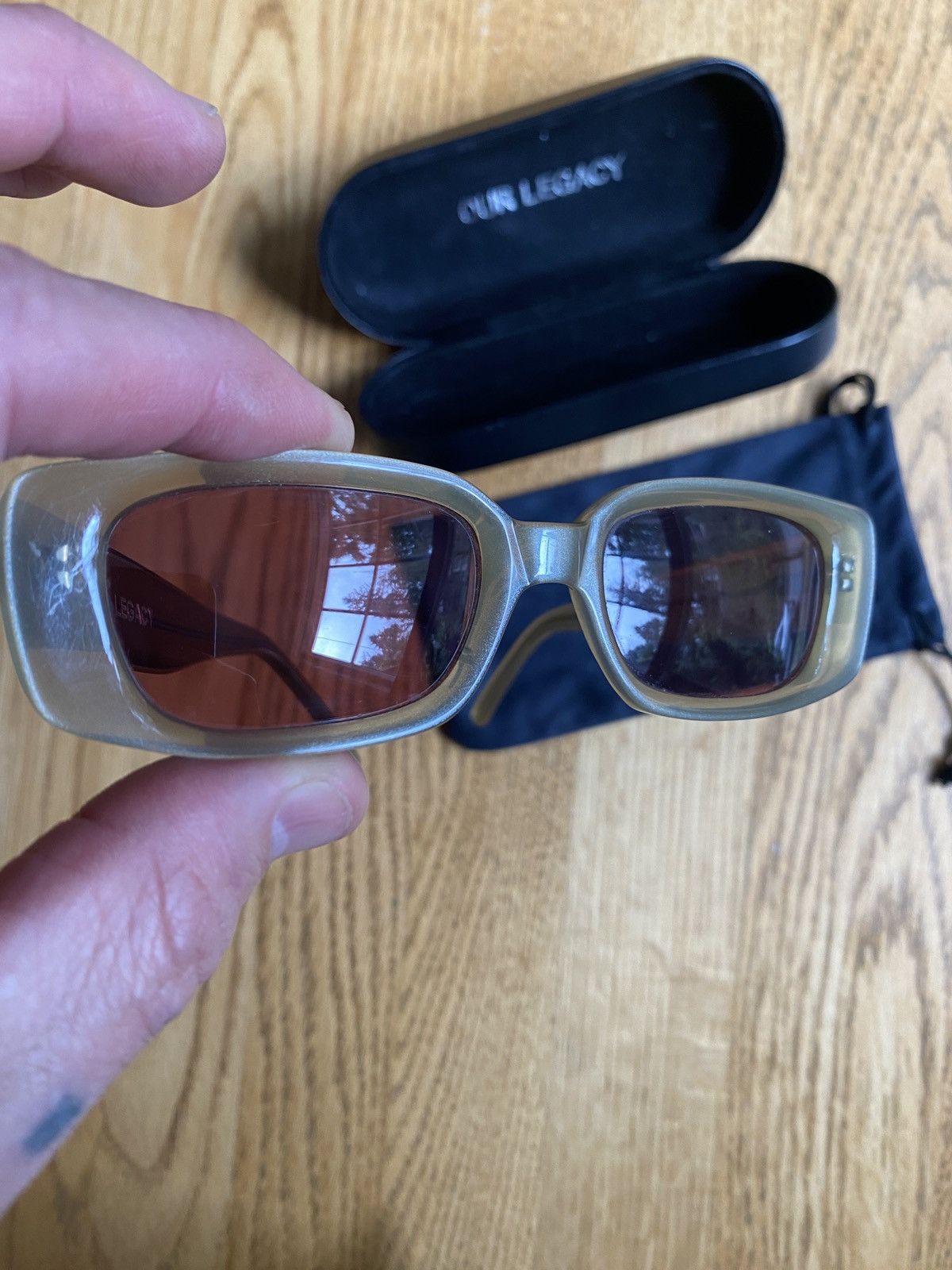 Our Legacy SAMHAIN - Clear Rose Lens Sunglasses Size ONE SIZE - 7 Thumbnail