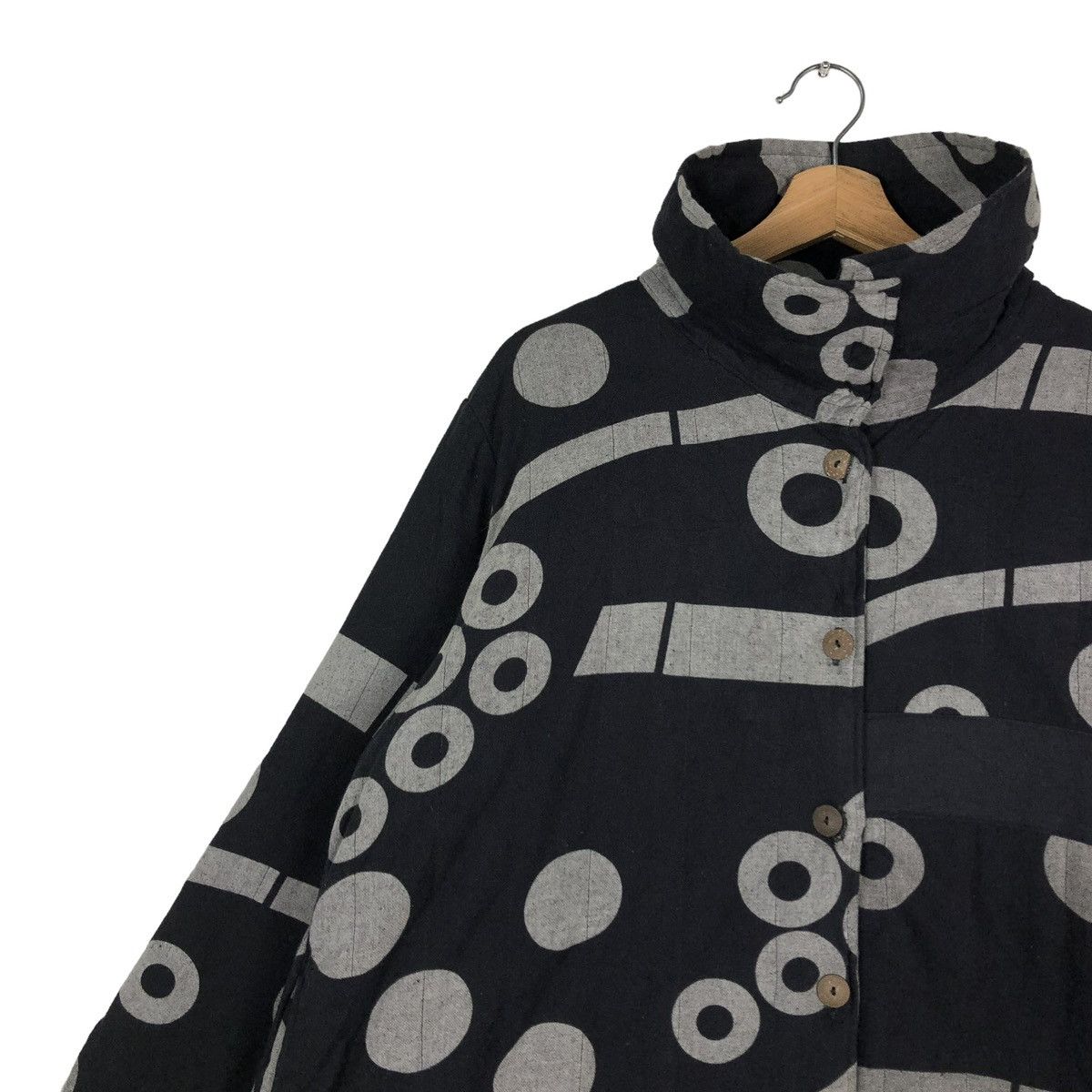 Japanese Brand 🔥VINTAGE INDIGO LONG JACKET ICHIOKU PULKADOT ISSEY MIYAKE Size US M / EU 48-50 / 2 - 7 Thumbnail