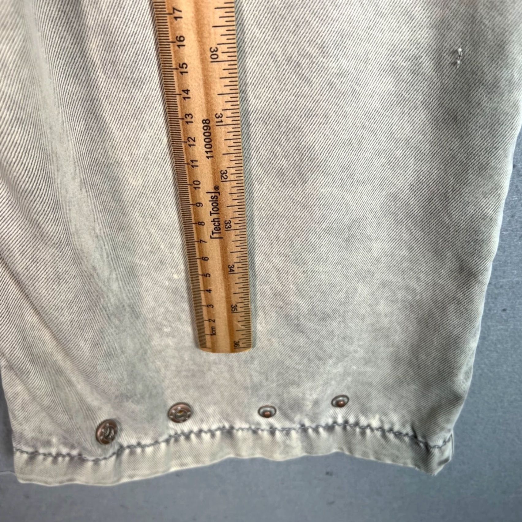 Vintage Fabrique Cargo Pants Womens XS Grey High-Waisted Lightweight Lyocell Wide-Leg Pant Size 26" / US 2 / IT 38 - 7 Thumbnail