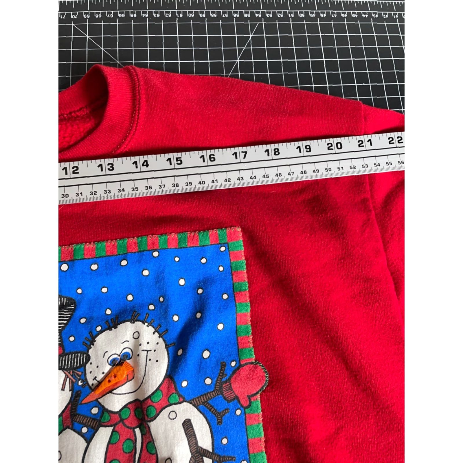 Vintage VINTAGE Zoodles 90s Christmas Snowman Sweatshirt Adult L Red Crewneck Geometric Graphic Print Pullover Size L / US 10 / IT 46 - 7 Thumbnail