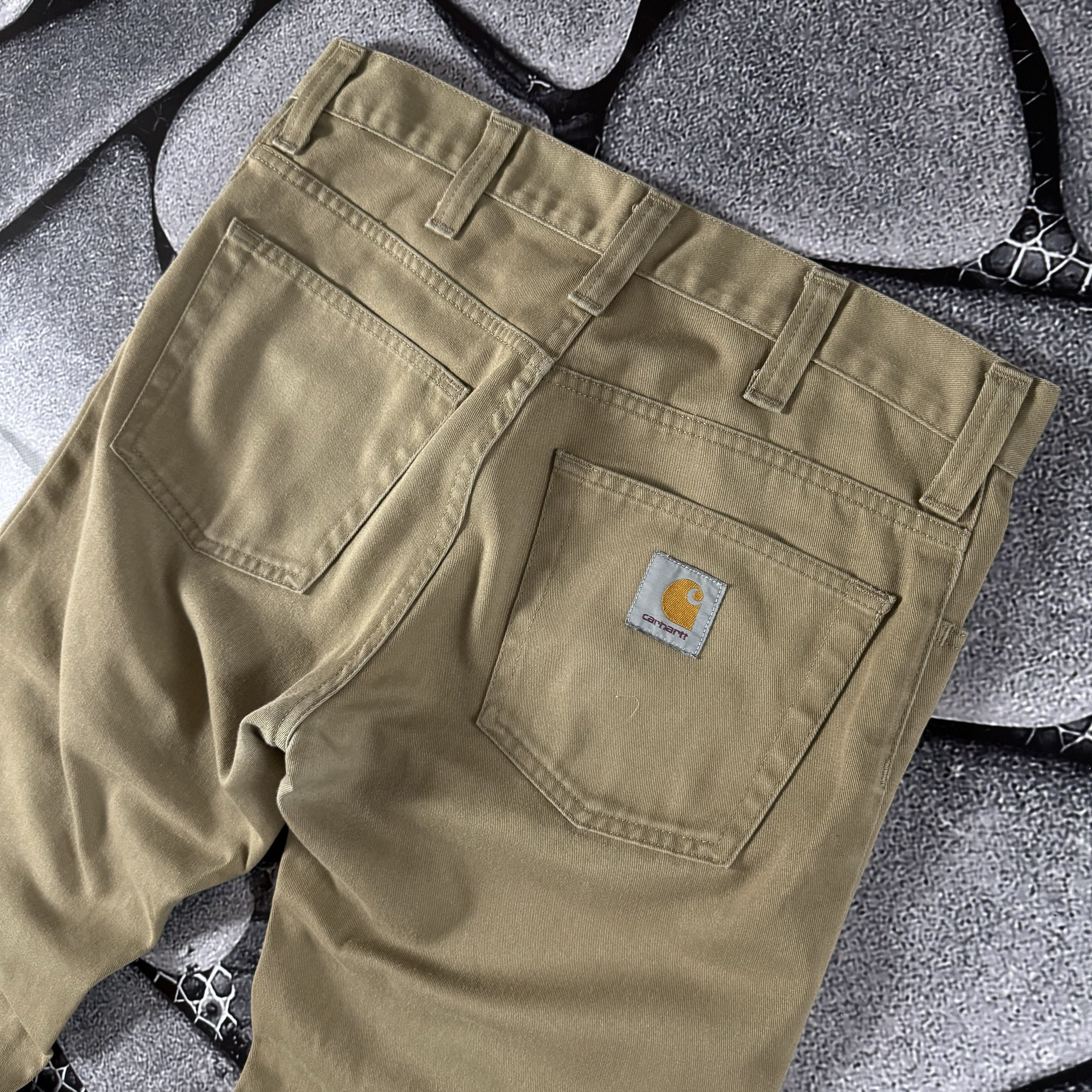 Carhartt × Vintage CARHARTT ROCKIN' PANT VINTAGE SKATE STRAIGHT BIEGE WORKWEAR Size US 31 - 3 Thumbnail