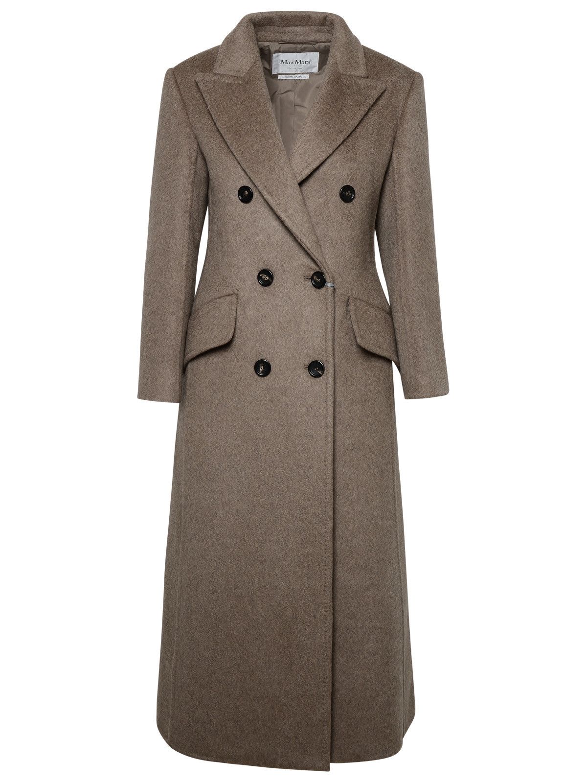 image of Max Mara 'agar' Sand Cashmere Blend Coat in Beige, Women's (Size XS)