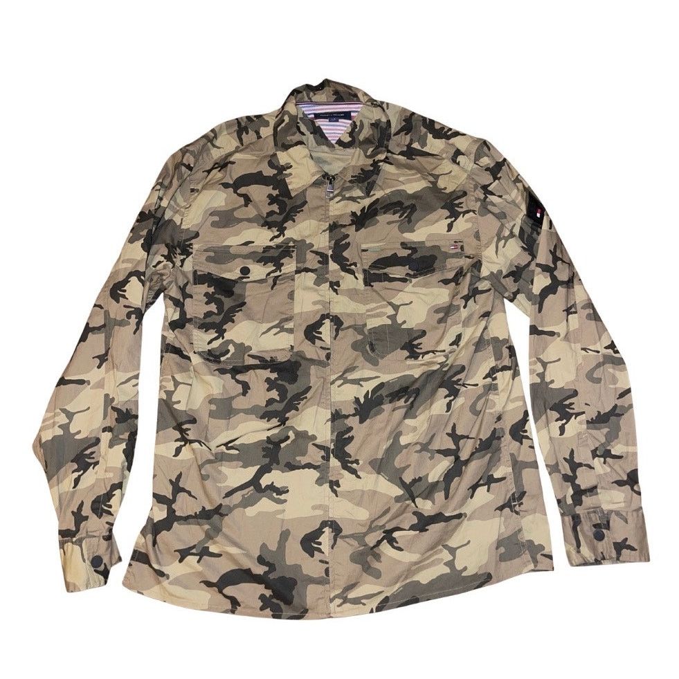 Tommy Hilfiger Tommy Hilfiger Camouflage Shirt Large Utility Military Y2K Size US L / EU 52-54 / 3 - 1 Thumbnail