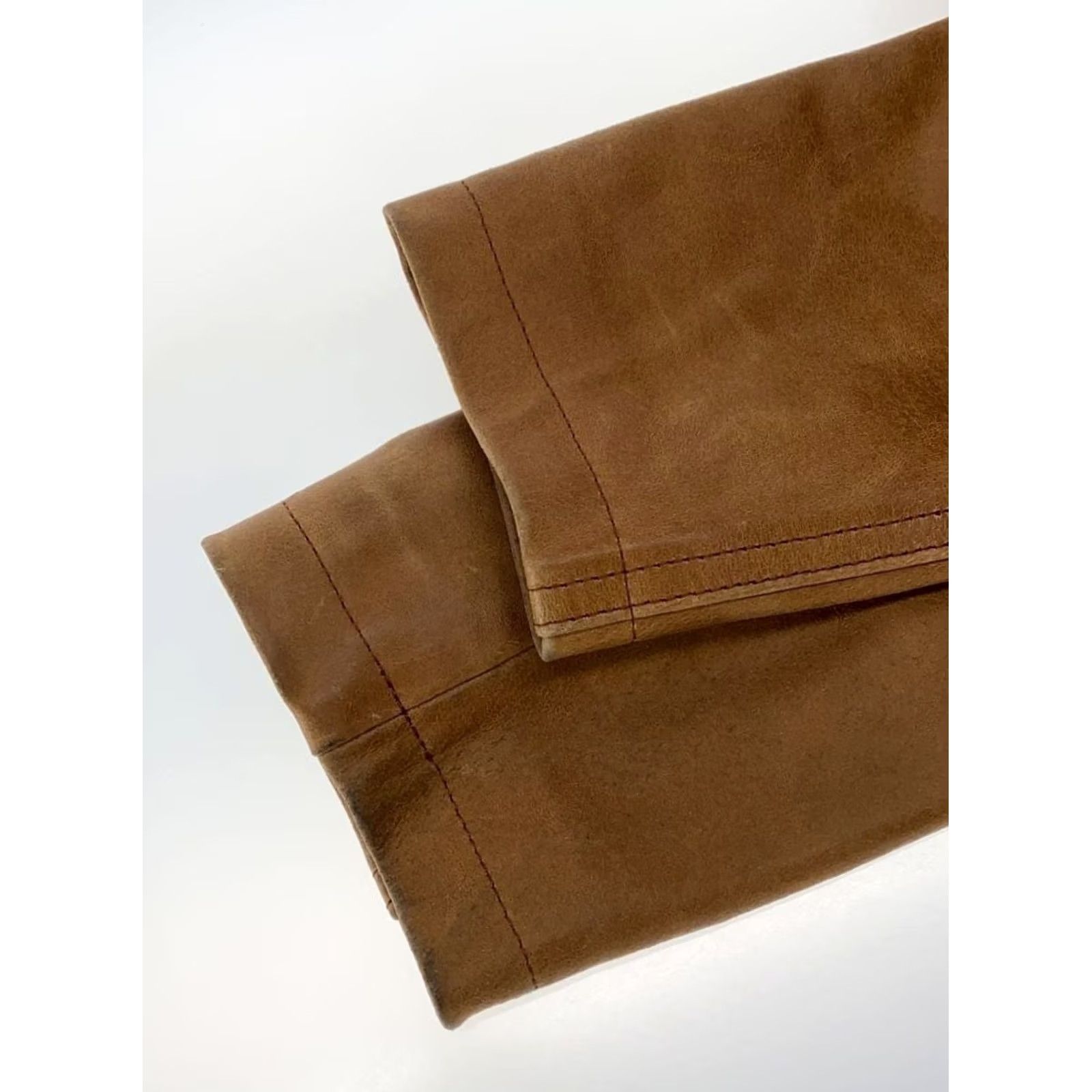Yohji Yamamoto YOHJI YAMAMOTO Y'S LEATHER JACKET BLOUSON WOMEN CAMEL PIGSKIN SIZE L Size L / US 10 / IT 46 - 5 Thumbnail