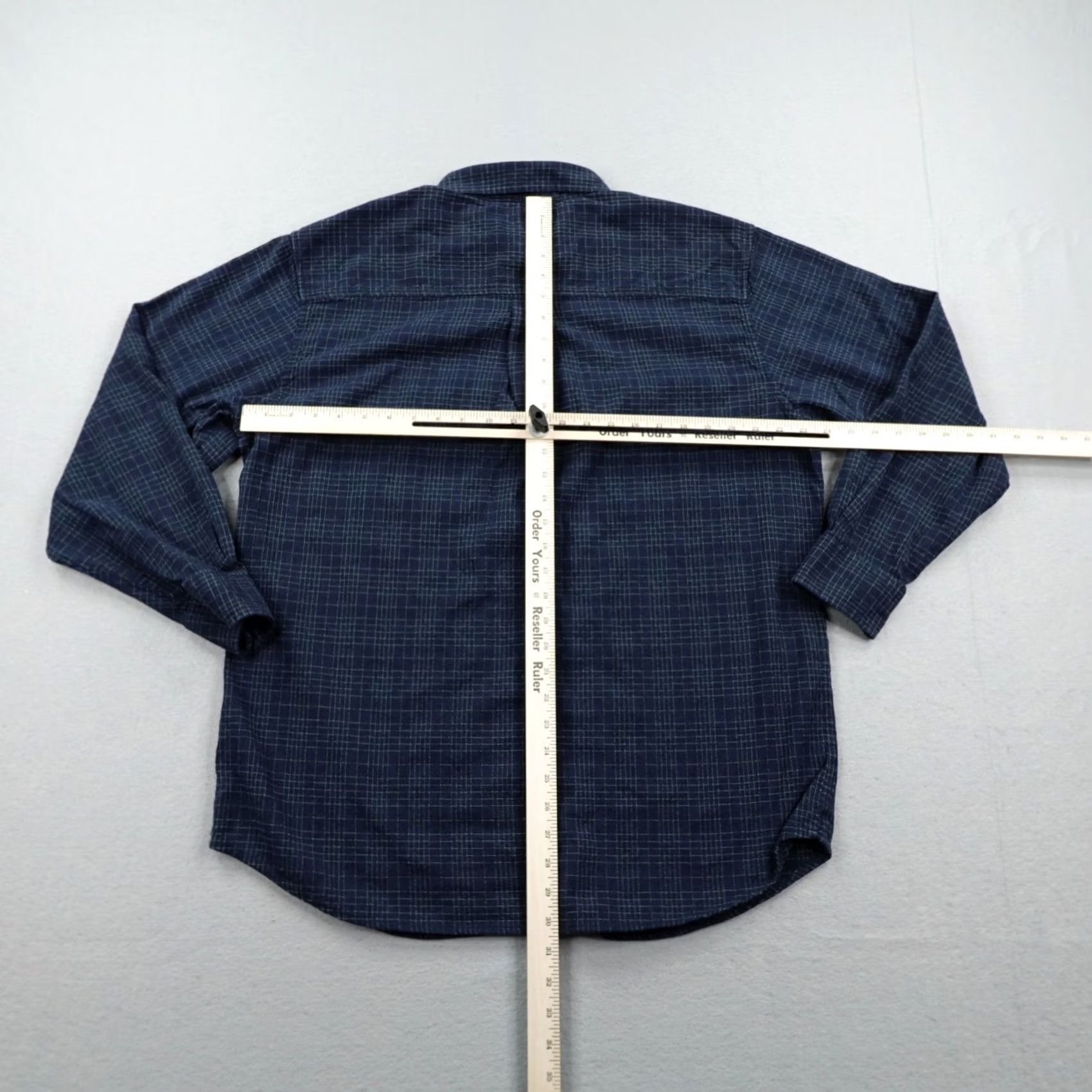 Vintage Woolrich Shirt Men Large Blue Plaid Textured Cotton Button-Up Field Outdoor Work Shirt Size US L / EU 52-54 / 3 - 4 Thumbnail