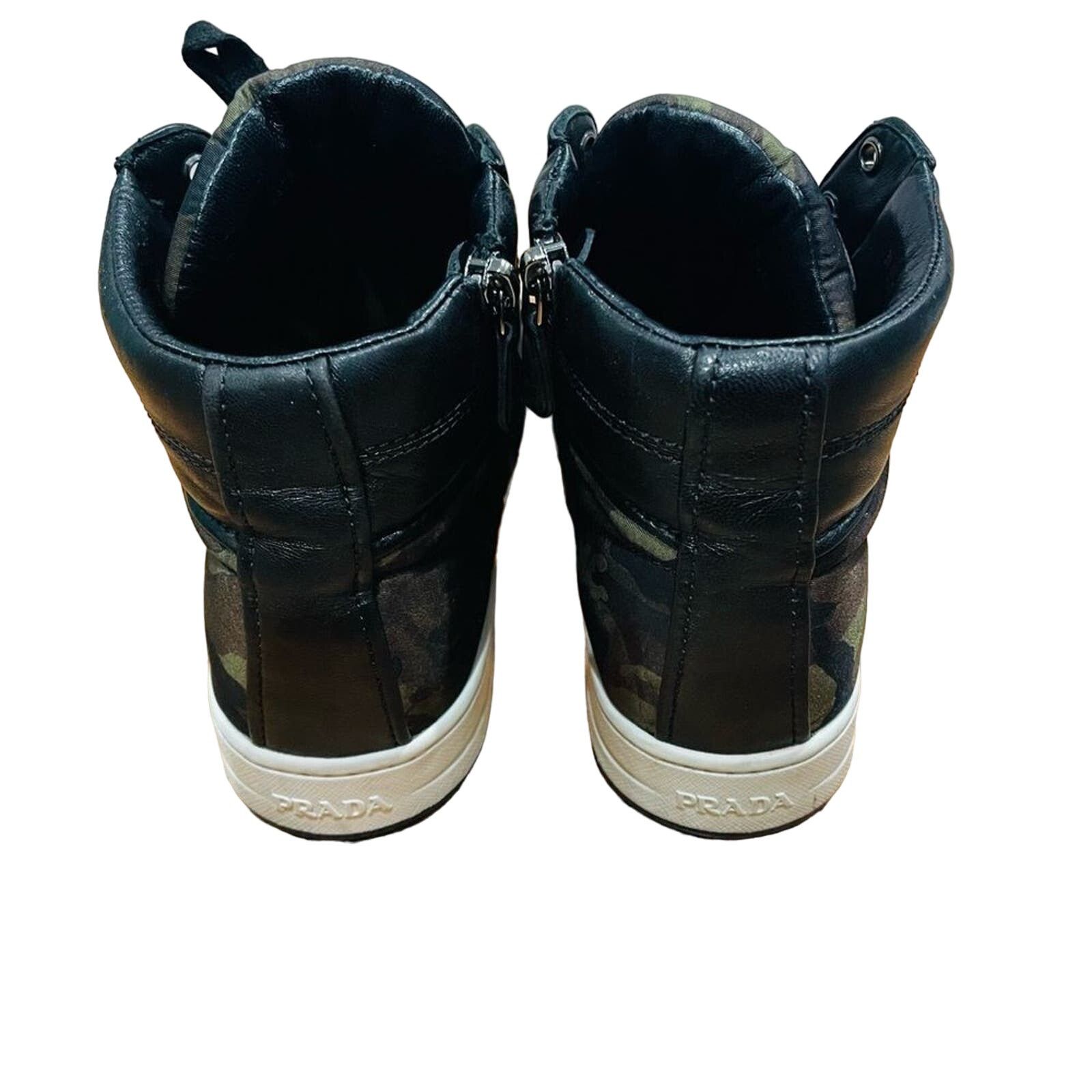 Prada PRADA Vintage Mens Camouflage High Top Logo Sneakers Sz 38.5 Size US 6 / EU 39 - 9 Thumbnail