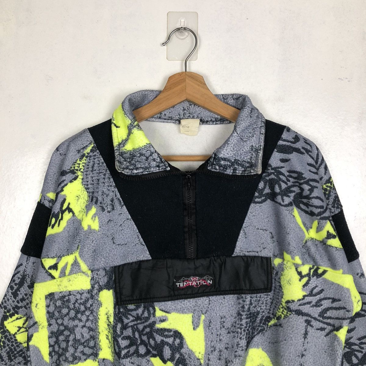 Japanese Brand VINTAGE TENTATION ANORAK FLEECE JACKET RARE DESIGN LIGHTING Size US M / EU 48-50 / 2 - 2 Thumbnail