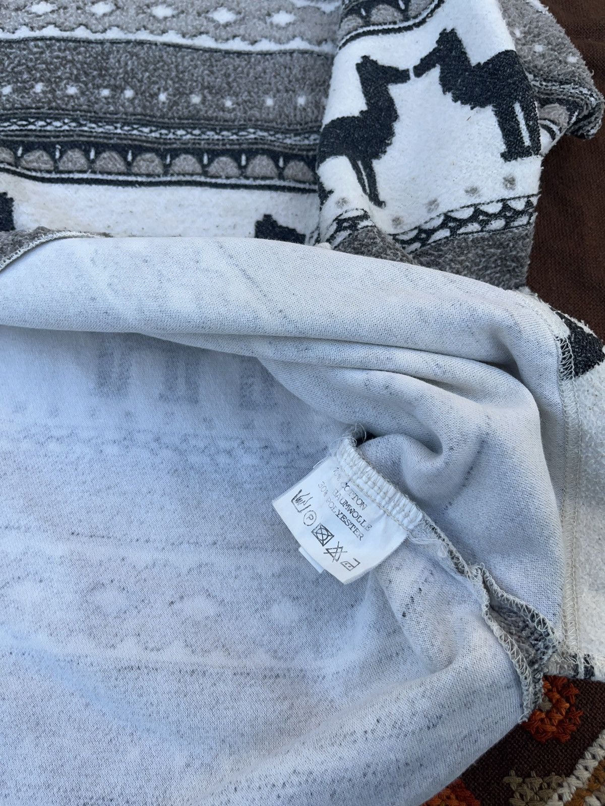 Native × Vintage Vintage 80s Tribal Alpaca Llama Overshirt Andean Style Size US XL / EU 56 / 4 - 7 Thumbnail