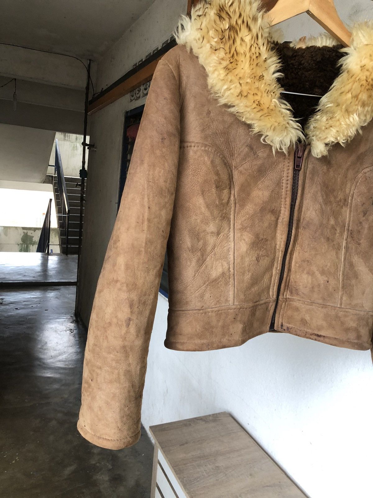 Leather Vintage Homestead Hand Made B3 Shearling Leather Jacket Size XL / US 12-14 / IT 48-50 - 4 Thumbnail