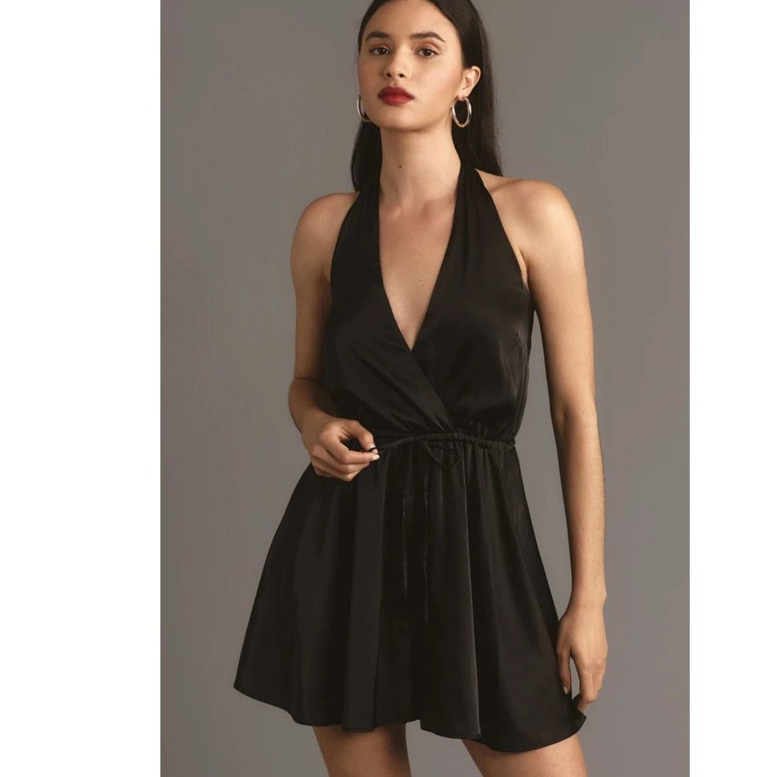 Anthropologie NWT Anthropologie Hutch Halter Romper $168 MEDIUM Black Size 32" / US 10 / IT 46 - 1 Thumbnail