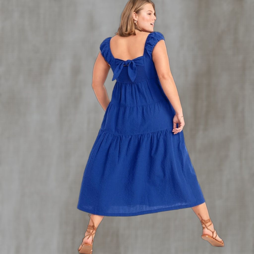 fit and flare maxi dress in navy Navy Blue Fit and Flare Long Velvet Dress – The Svaya main image 0