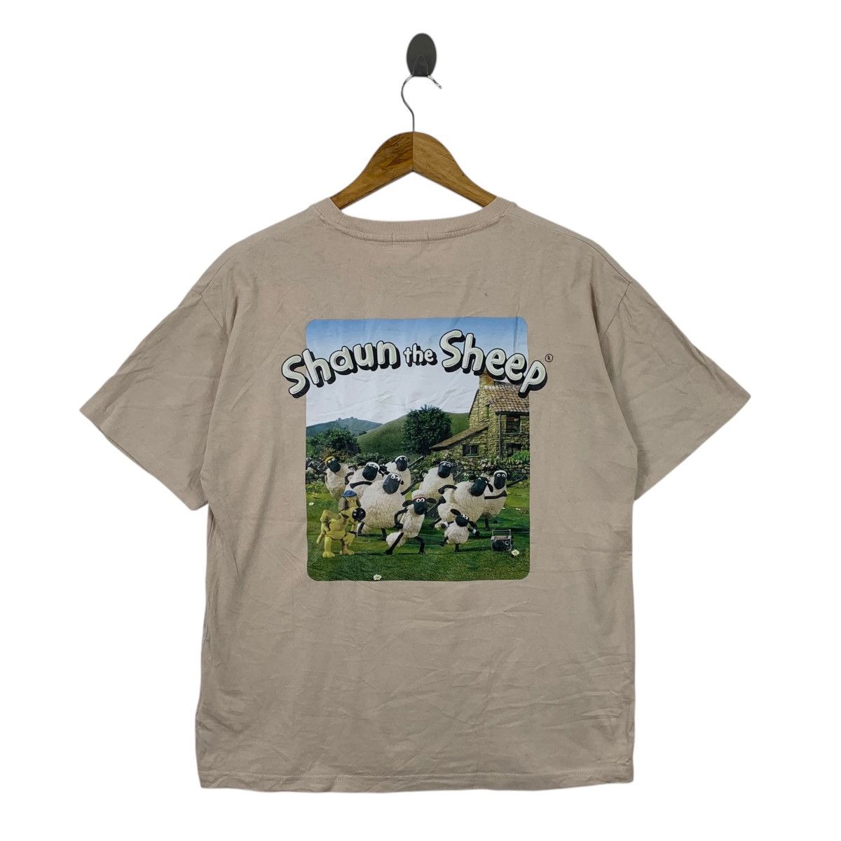 Vintage SHAUN THE SHEEP Cartoon Wallace Gromit Tee Shirt Top Size M / US 6-8 / IT 42-44 - 4 Thumbnail