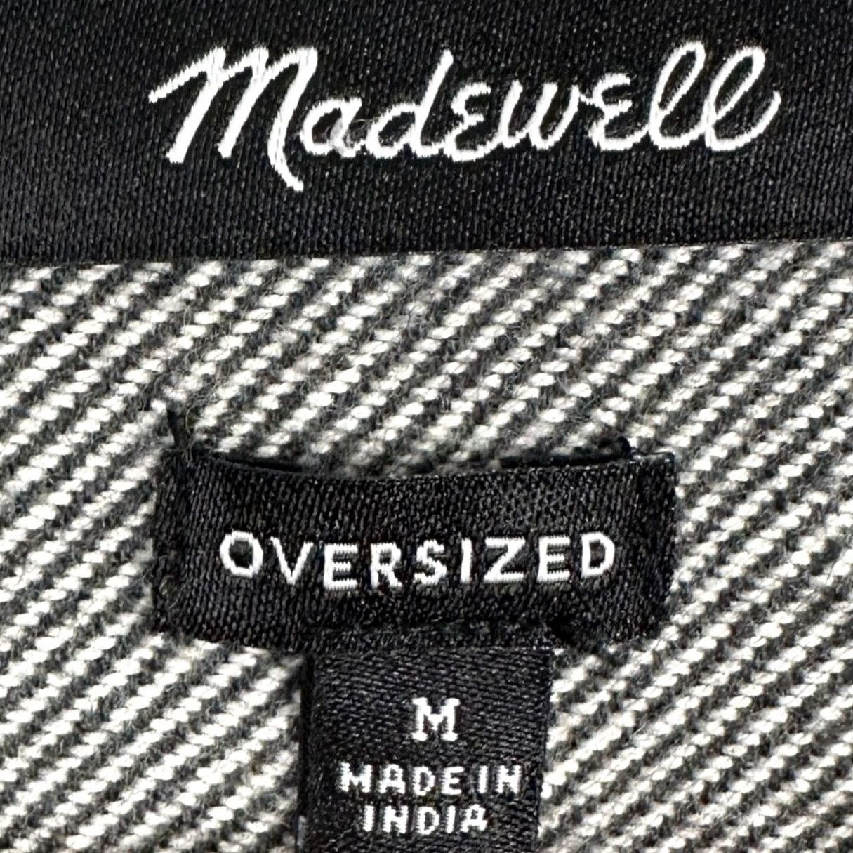 Madewell Madewell Oversized Shirt Womens M Gray Flannel Button-Up Chest Pockets Relaxed Fit Casual Workwear 100% Cotton Button-Front Fall Winter Size M / US 6-8 / IT 42-44 - 4 Thumbnail
