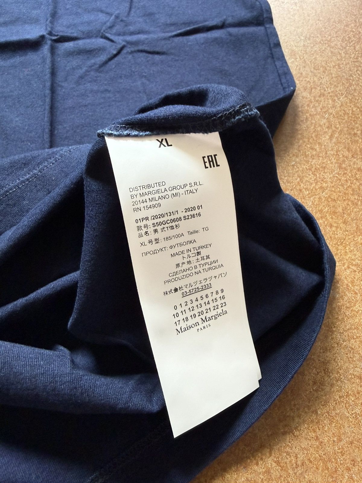 Maison Margiela Maison Margiela Line 10 Basic Tee Navy XL Size US XL / EU 56 / 4 - 7 Thumbnail