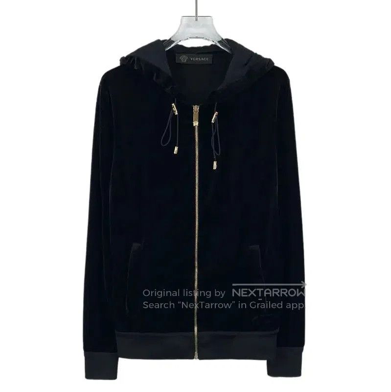 Versace Versace Black Women's Jacket with Hoodie . Size S / US 4 / IT 40 - 1 Thumbnail