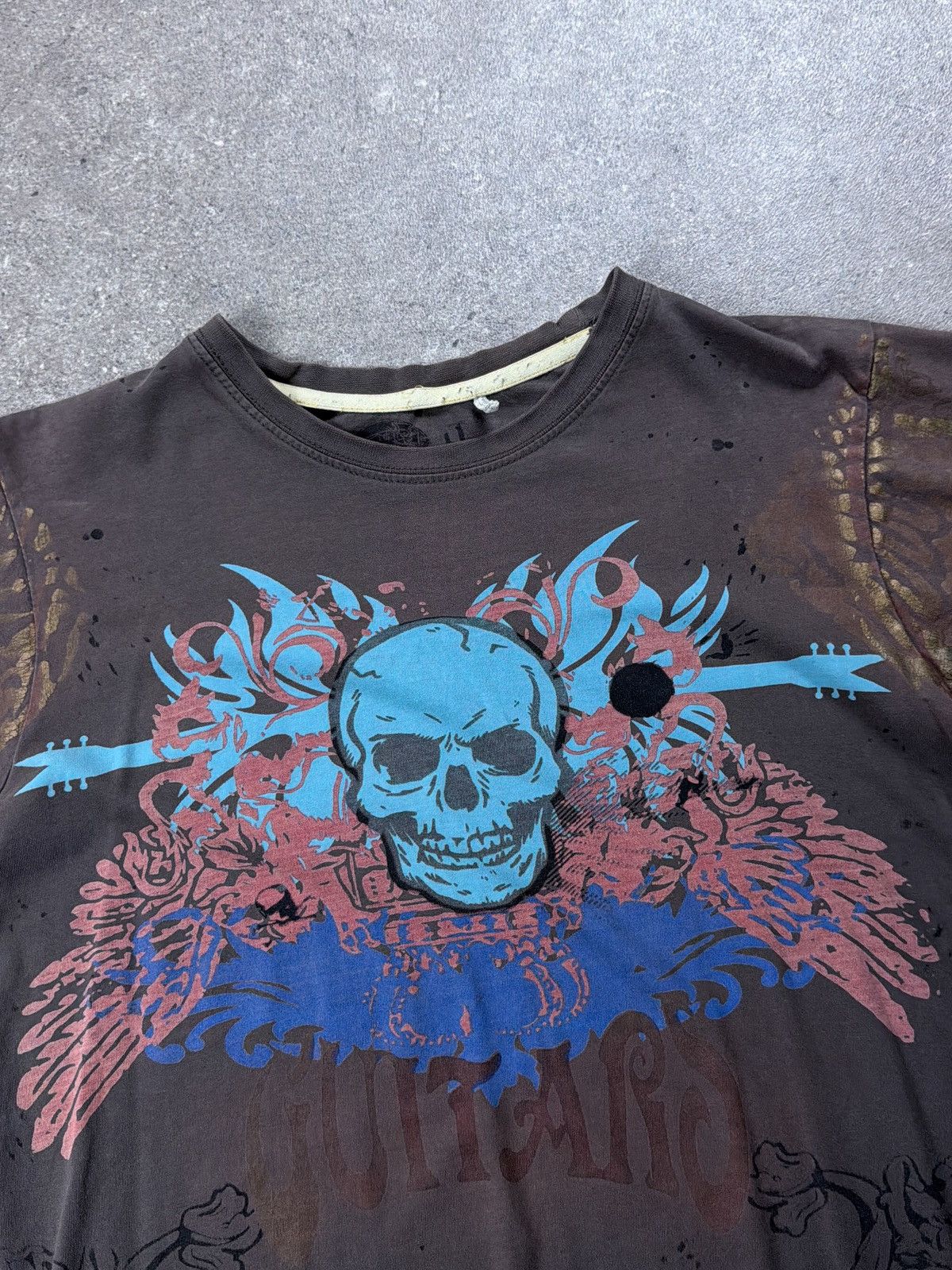 Affliction Vintage 2000s Affliction Style Skull Wings Graphic Logo Tee Size US S / EU 44-46 / 1 - 5 Thumbnail