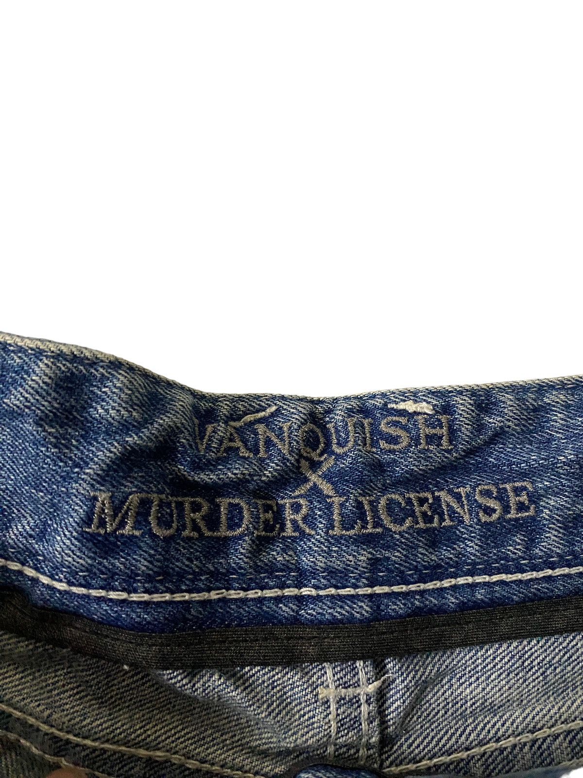 If Six Was Nine Vanquish Murder License Flared Distressed Jeans Size US 29 - 8 Thumbnail