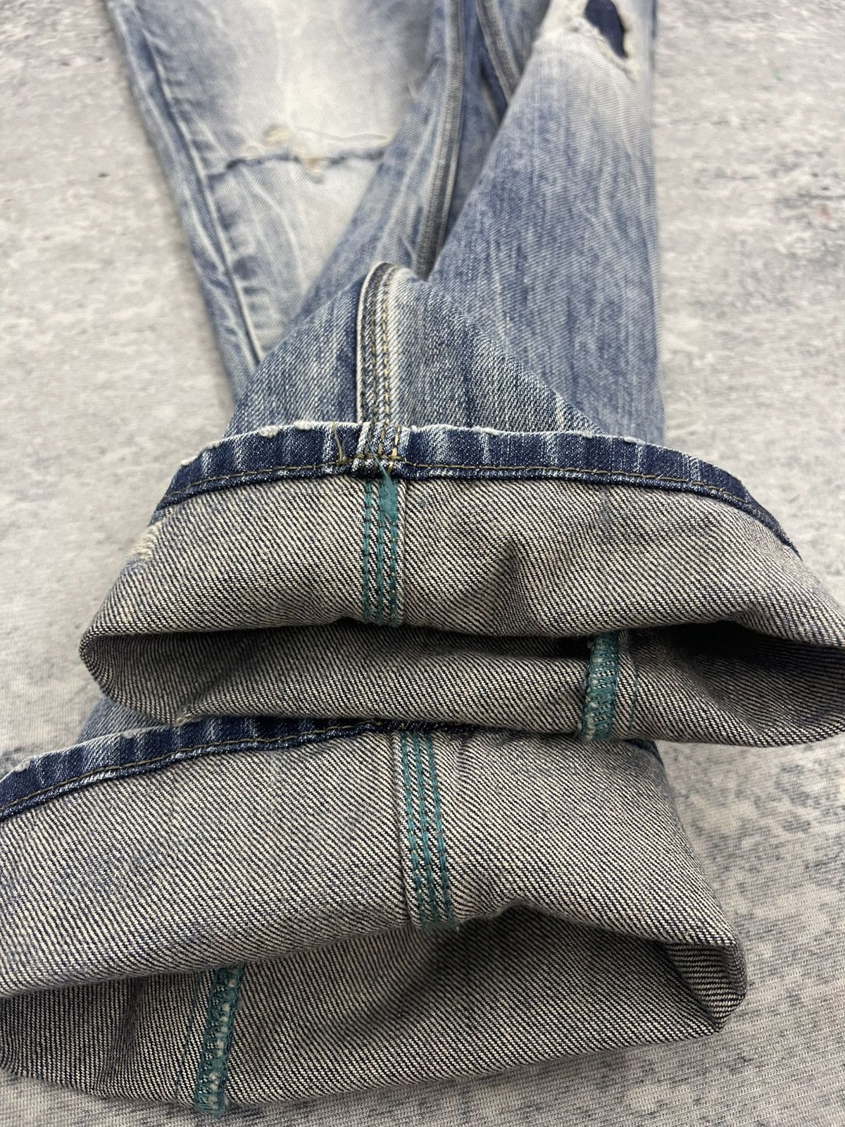 Diesel Diesel Krooley 0813Z Regular Slim-Carrot Distressed Jeans Size US 30 / EU 46 - 19 Thumbnail