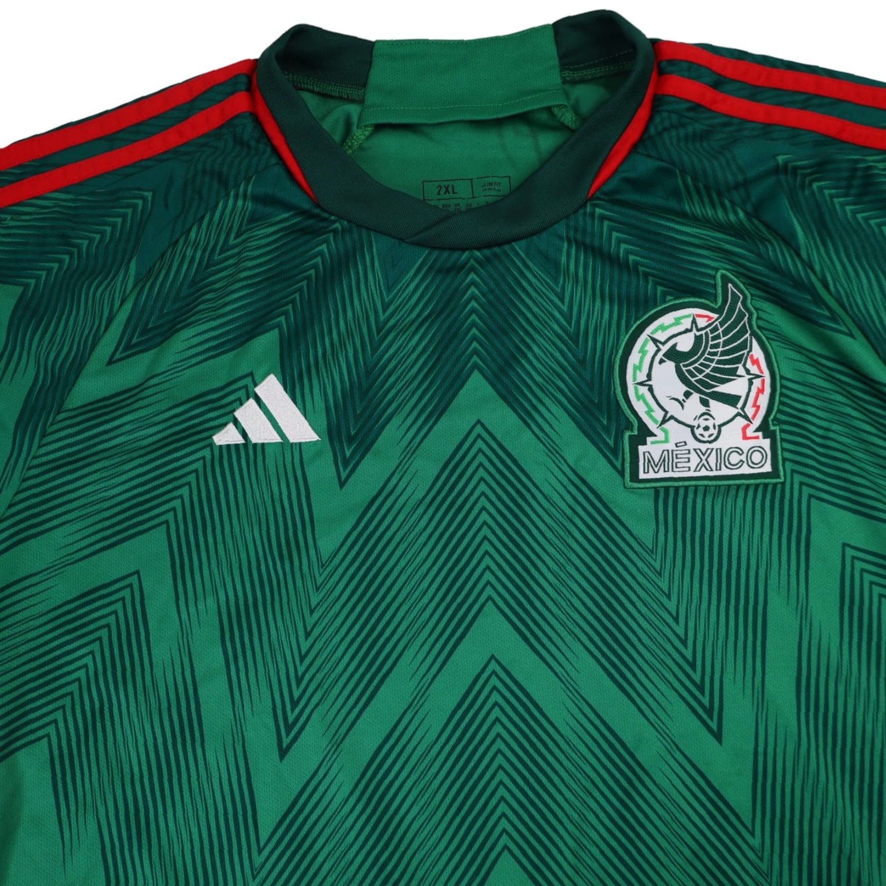 Adidas VINTAGE 2022 Adidas Mexico National Football Team Players Jersey Green Shirts Mens Large Size US L / EU 52-54 / 3 - 4 Thumbnail