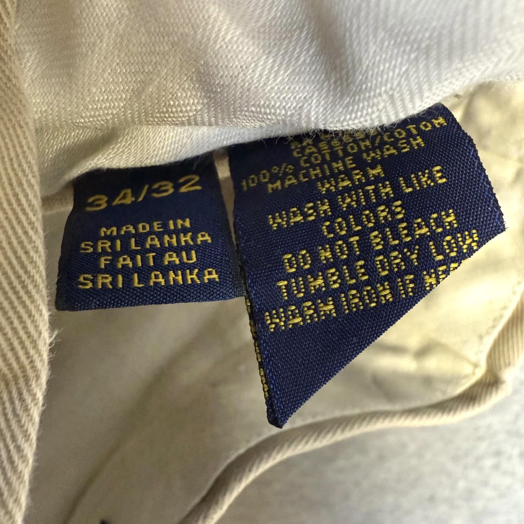 Polo Ralph Lauren VINTAGE Polo Ralph Lauren Pants Men's 34x32 Flat Front Ankle Length Khaki Tan 34 in. Regular Mens Size US S / EU 44-46 / 1 - 3 Thumbnail