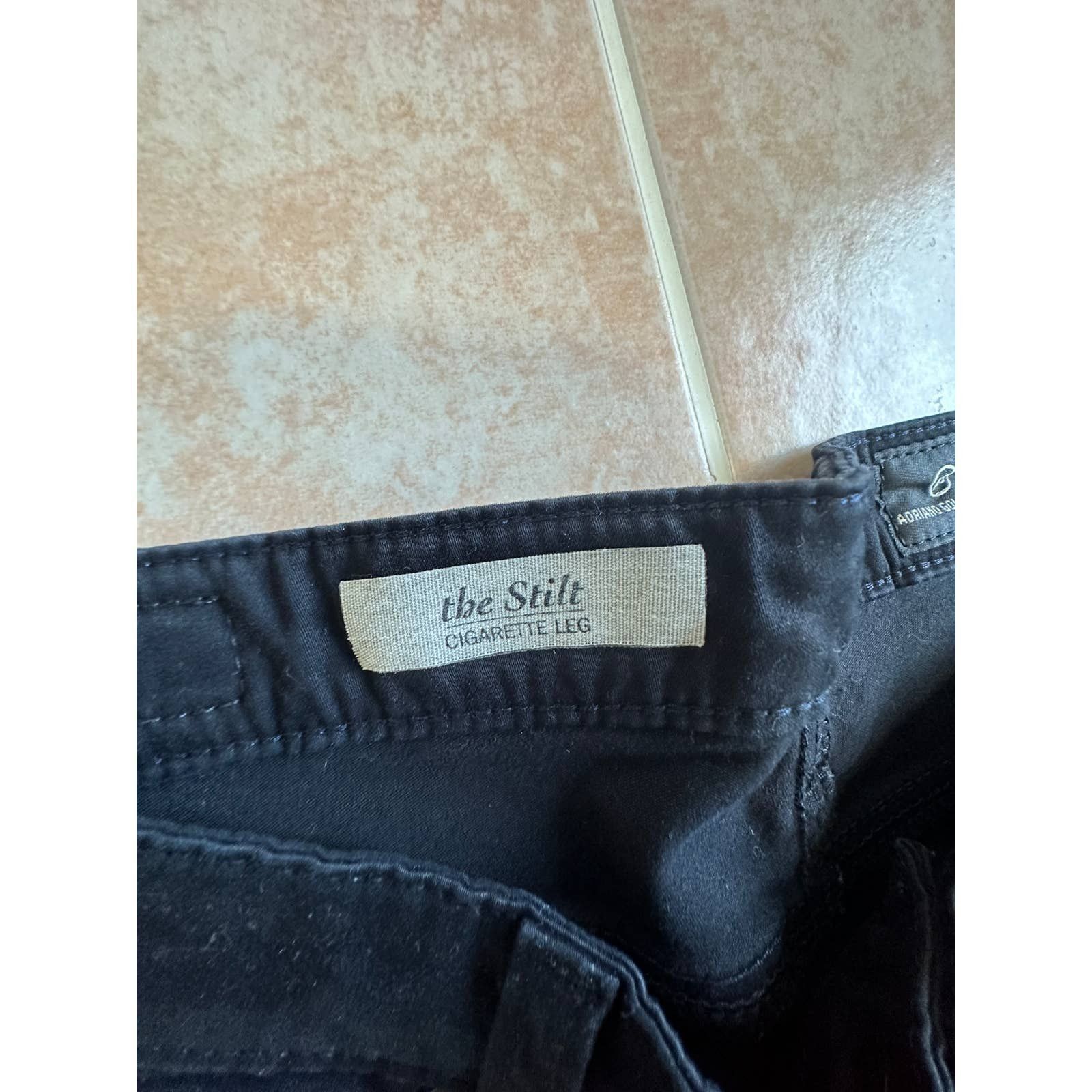 AG Adriano Goldschmied AG Adriano Goldschmied THE STILT Cigarette Black size 27R Size 27" / US 4 / IT 40 - 5 Thumbnail