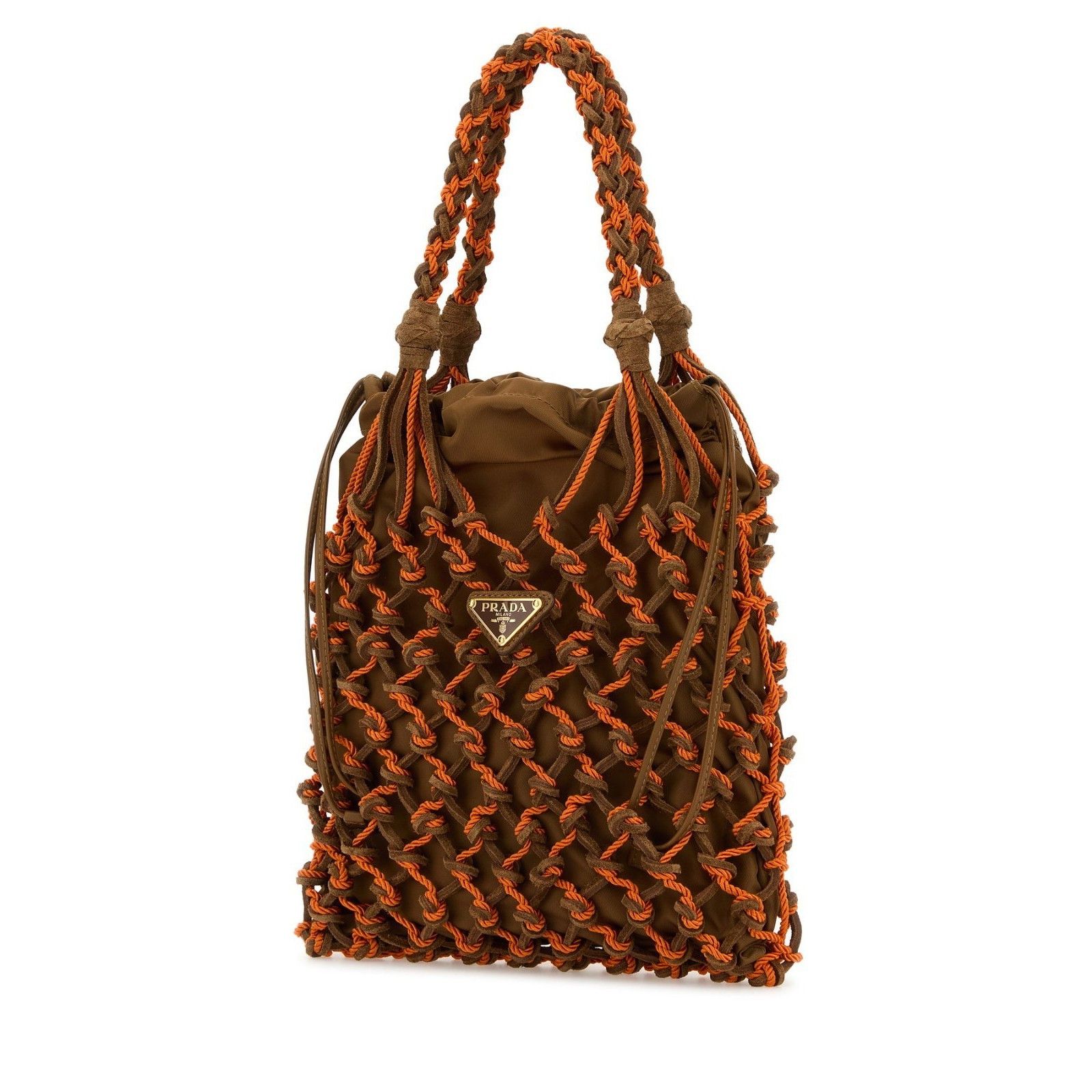Prada PRADA Two-Tone Red Brown Mesh Tote Bag New And Authentic Size ONE SIZE - 2 Thumbnail