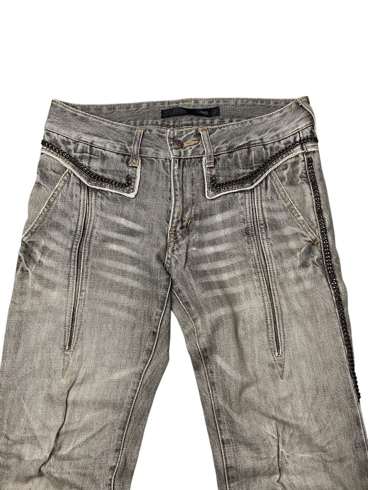 If Six Was Nine 2000's Schlussel Chain Clawmark Flared Jeans Size US 31 - 3 Thumbnail