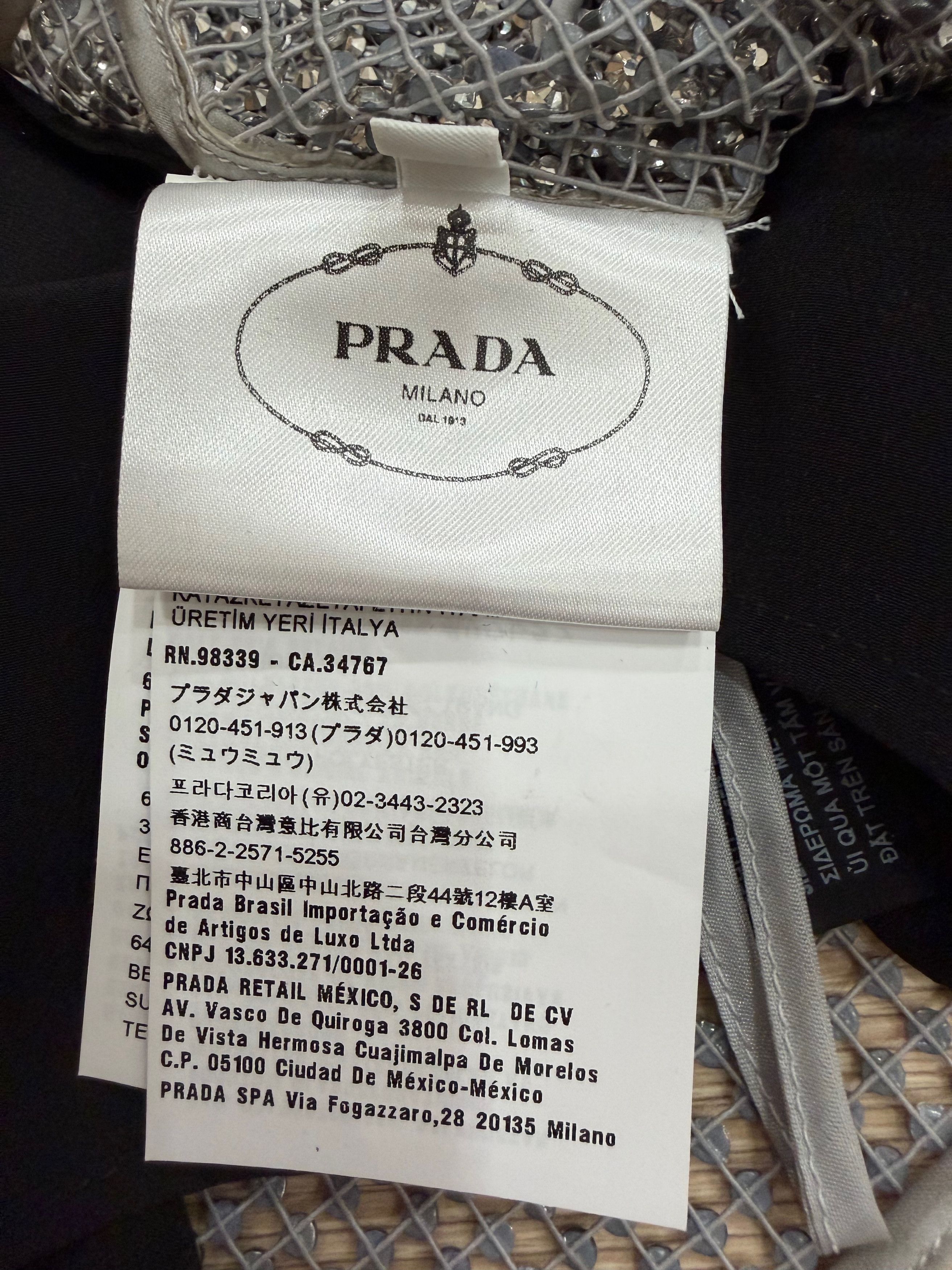Prada Prada Rhinestone Embellished Crystal Top Logo Vest Shirt 36 Size XS / US 0-2 / IT 36-38 - 17 Thumbnail