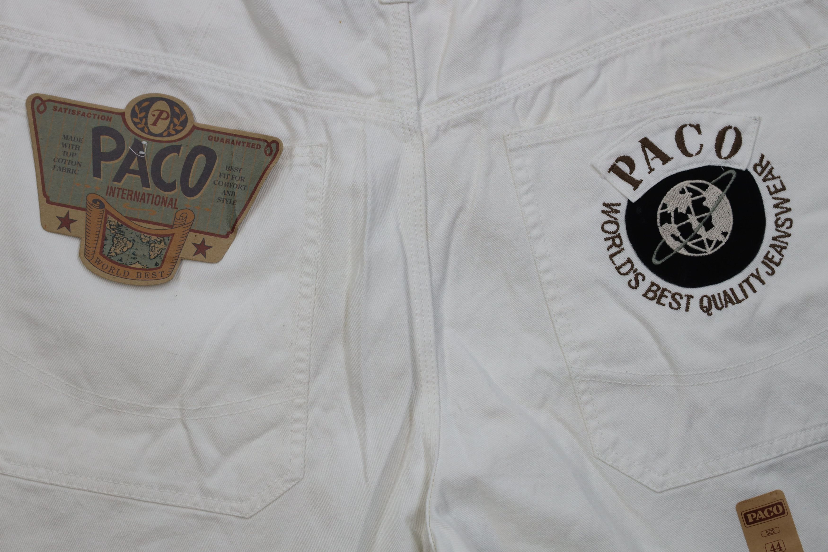 Vintage Deadstock Vintage 90s Paco Denim Jean Shorts White Cotton Size US 44 / EU 60 - 11 Thumbnail