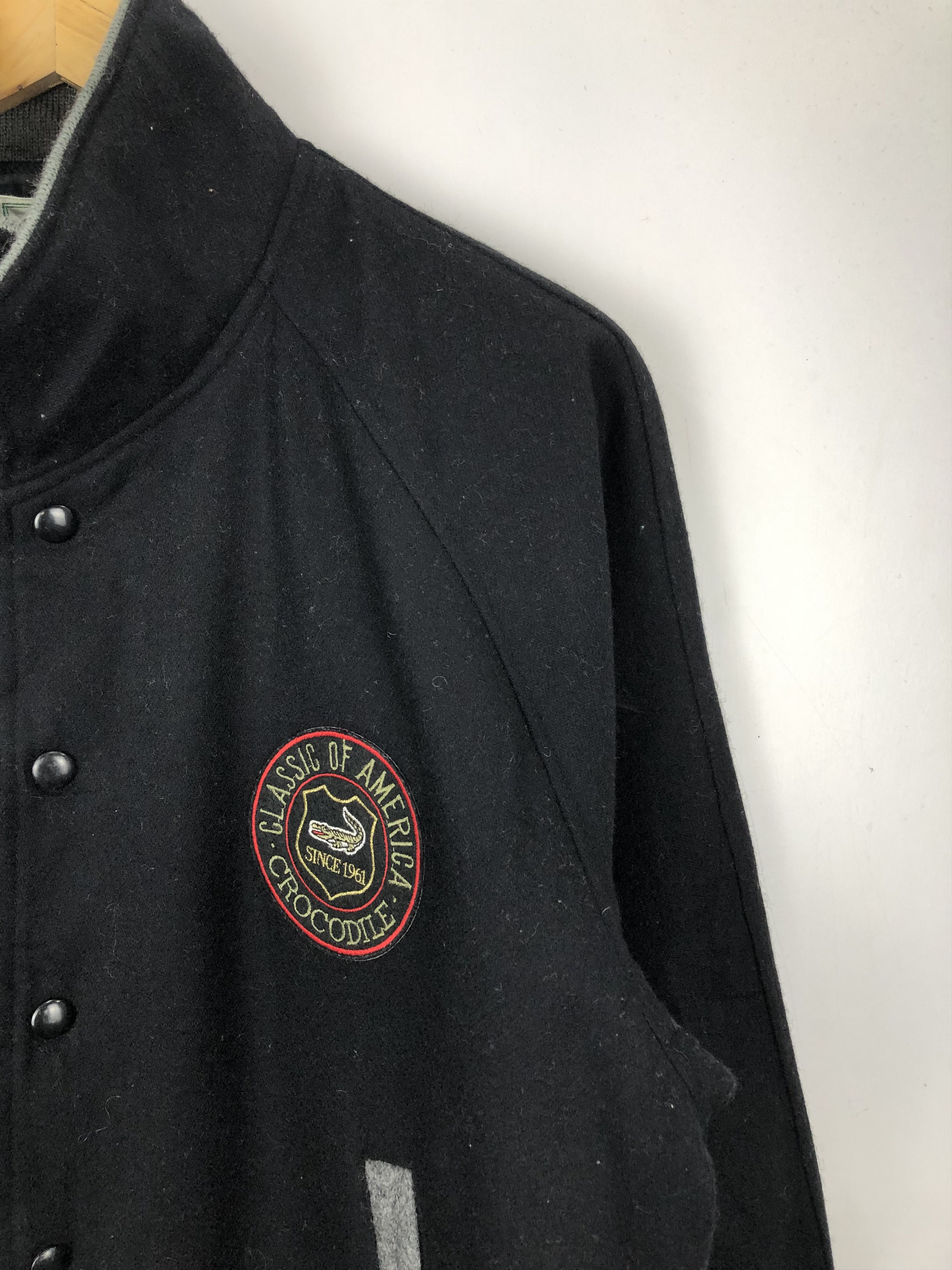 Vintage Vintage 90s Crocodile Wool Varsity Jacket V0409 Size US L / EU 52-54 / 3 - 7 Thumbnail
