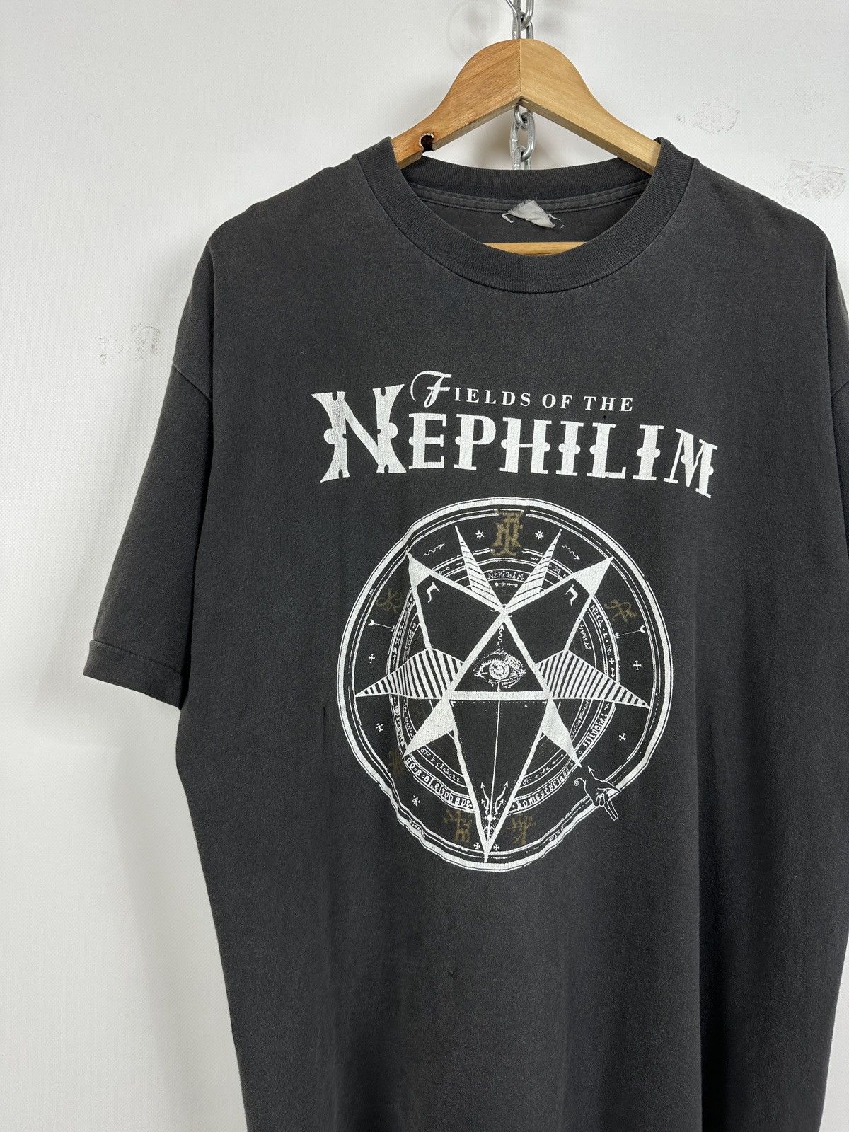 Band Tees 1990 Vintage Fields of the Nephilim UK Tour Band T-Shirt Size US XL / EU 56 / 4 - 3 Thumbnail
